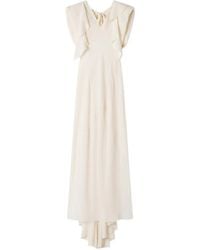 Lanvin - Maxikleid Mit Rüschen - Lyst