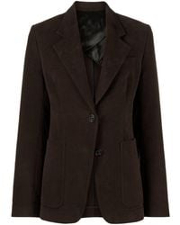 TOTEME - Cotton-Blend Moleskin Double-Breasted Blazer - Lyst