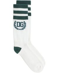 Dolce & Gabbana - Striped Logo Socks - Lyst