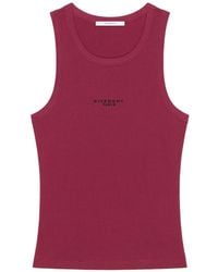 Givenchy - Canotta A Coste Con Logo - Lyst