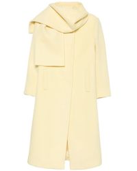 MSGM - Scarf-Detail Single-Breasted Coat - Lyst