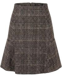 Ermanno Scervino - Prince Of Wales-Check Wool Mini Skirt - Lyst