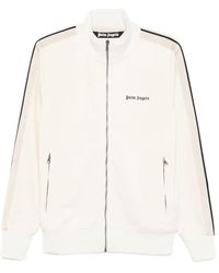Palm Angels - Stripe-Detail Zip-Up Sweatshirt - Lyst