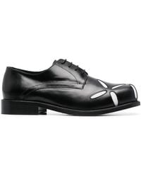 STEFAN COOKE - Slashed Square-Toe Derby Shoes - Lyst