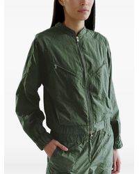 Minimum - Sofiya Crinkled Zip-Up Bomber Jacket - Lyst