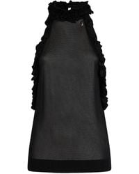 Liu Jo - Top con detalle de volantes - Lyst