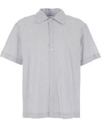 DUNST - Striped Short-Sleeve Shirt - Lyst
