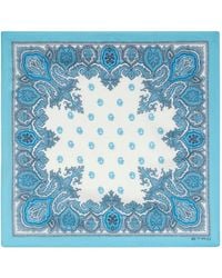 Etro - Silk Pocket Square With Paisley Motif - Lyst
