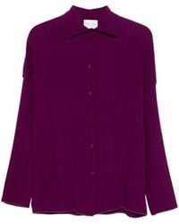 forte_forte - Ribbed Button-Front Shirt - Lyst