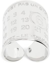 MM6 by Maison Margiela - Engraved Cuff Bracelet - Lyst