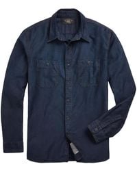 RRL - Cameron Cotton-Linen Shirt - Lyst