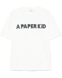 A PAPER KID - Printed T-Shirt - Lyst