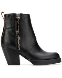 Acne Studios Stacked Heel Boots - Black