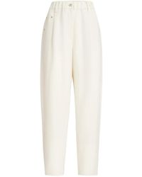 Brunello Cucinelli - "Carrot" Mixed Linen Pants - Lyst