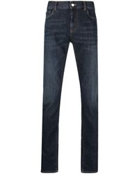 Canali - Slim-Fit-Jeans mit Logo-Patch - Lyst