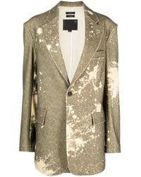 R13 - Paint Splatter-Print Tweed Blazer - Lyst