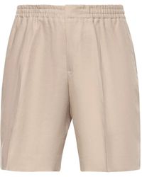 ZEGNA - Elasticated-Waistband Pressed-Crease Shorts - Lyst
