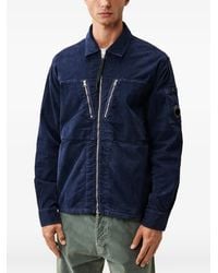 C.P. Company - Corduroy Lens Zipped Overshirt - Lyst
