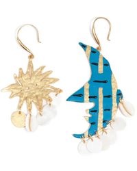 Bimba Y Lola - Moon And Sun Drop Earrings - Lyst
