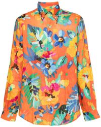 Polo Ralph Lauren - Leinen-Chambray-Hemd mit Blumen - Lyst