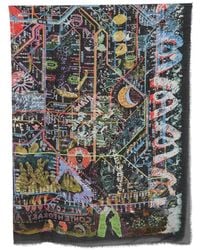 Faliero Sarti - Graphic-Print Frayed Scarf - Lyst