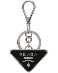 Prada - Logo Keyring - Lyst