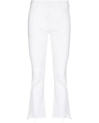 Mother - Insider Crop Step Fray Denim Jeans - Lyst