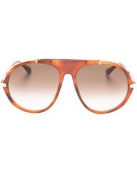 Chloé - Tortoiseshell-Effect Pilot-Frame Sunglasses - Lyst