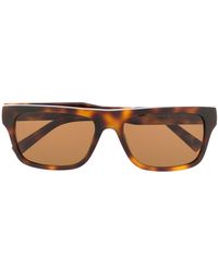 Zegna - Tortoiseshell Square-frame Sunglasses - Lyst