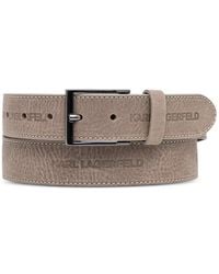 KARL LAGERFELD - Logo-Debossed Topstitched Belt - Lyst
