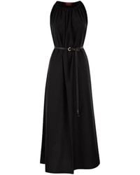 Max Mara - Halterneck Belted Maxi Dress - Lyst