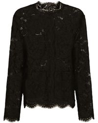 Dolce & Gabbana - フローラルレース シングルジャケット - Lyst
