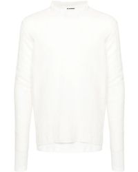 Jil Sander - Logo Intarsia-Knit Cotton Jumper - Lyst