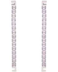 Elisabetta Franchi - Earrings With Rhinestones - Lyst