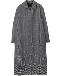 Burberry - Mantel mit Houndstooth-Muster - Lyst