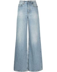 Saint Laurent - Wide-leg Cotton Jeans - Lyst