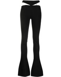 The Attico - Cut-out Flared Trousers - Lyst