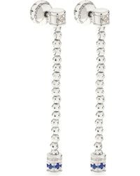 Officina Bernardi - 18Kt Moon Sapphire And Diamond Drop Earrings - Lyst