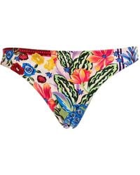 Agua Bendita - Ilu Floral-Print Tie-Side Bikini Bottoms - Lyst