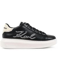 KARL LAGERFELD - Embroidered Logo-Patch Sneakers - Lyst