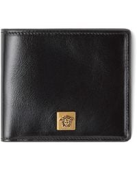 Versace - Medusa-Plaque Leather Bifold Wallet - Lyst