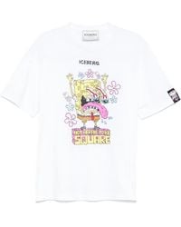 Iceberg - Motif-Print T-Shirt - Lyst