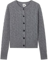 B+ AB - Cable-Knit Buttoned Cardigan - Lyst
