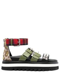 Moschino - Stud-embellished Leather Sandals - Lyst