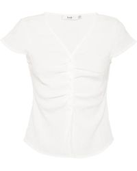 B+ AB - V-Neck Crinkled Top - Lyst