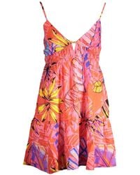 Desigual - Floral-Print Tiered Mini Dress - Lyst