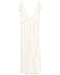 Jil Sander - Satin Midi Dress - Lyst