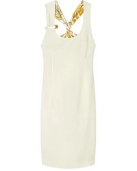 Versace - Vestido Midi Safety Pin Recto Trenzado - Lyst