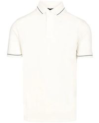 Emporio Armani - Logo-Detail Short-Sleeve Polo Shirt - Lyst