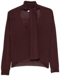 Roberto Collina - Cut-Out Tie-Fastening Sweater - Lyst